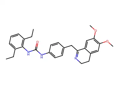 3-(2,6-DIETHYLPHENYL)-1-(4-((6,7-DIMETHOXY(3,4-DIHYDROISOQUINOLYL))METHYL)PHENYL)UREA structure