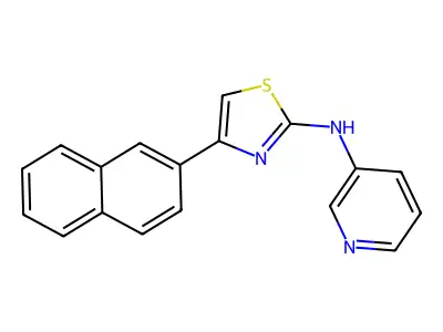(4-(2-Naphthyl)(2,5-thiazolyl))-3-pyridylamine structure