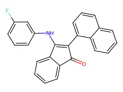 3-((3-Fluorophenyl)amino)-2-naphthylinden-1-one structure