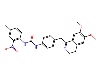 1-(4-((6,7-DIMETHOXY(3,4-DIHYDROISOQUINOLYL))METHYL)PHENYL)-3-(4-METHYL-2-NITROPHENYL)UREA structure