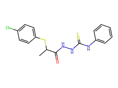 1-[2-(4-Chlorophenyl)sulfanylpropanoylamino]-3-phenylthiourea structure