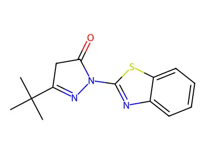 1-Benzothiazol-2-yl-3-(tert-butyl)-2-pyrazolin-5-one structure
