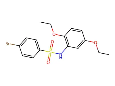 4-bromo-N-(2,5-diethoxyphenyl)benzenesulfonamide structure