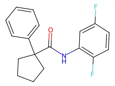 N-(2,5-difluorophenyl)-1-phenylcyclopentane-1-carboxamide structure