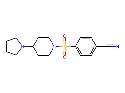 4-[[4-(1-Pyrrolidinyl)-1-piperidinyl]sulfonyl]benzonitrile structure
