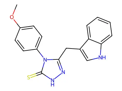 5-(Indol-3-ylmethyl)-4-(4-methoxyphenyl)-1,2,4-triazole-3-thiol structure