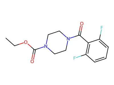Ethyl 4-(2,6-difluorobenzoyl)piperazine-1-carboxylate structure