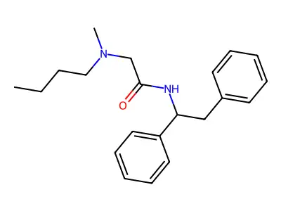 2-(N-Butyl-N-methylamino)-N-(1,2-diphenylethyl)-acetamide structure