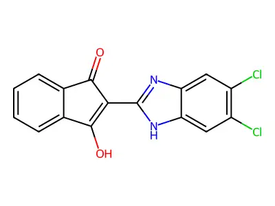 2-(5,6-Dichloro-3-hydrobenzimidazol-2-ylidene)indane-1,3-dione structure