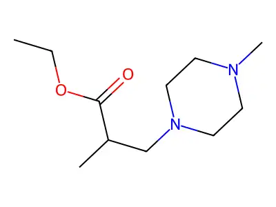 Ethyl 2-methyl-3-(4-methylpiperazin-1-yl)propanoate structure