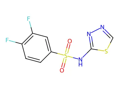 3,4-difluoro-N-(1,3,4-thiadiazol-2-yl)benzenesulfonamide structure