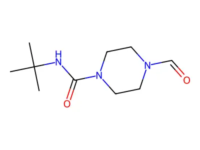 N-tert-butyl-4-formylpiperazine-1-carboxamide structure