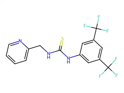1-(3,5-Bis(trifluoromethyl)phenyl)-3-(2-pyridylmethyl)thiourea structure