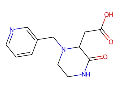 2-[3-Oxo-1-(pyridin-3-ylmethyl)piperazin-1-ium-2-yl]acetate structure