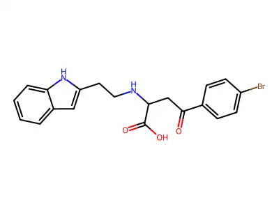 4-(4-bromophenyl)-2-{[2-(1H-indol-2-yl)ethyl]amino}-4-oxobutanoic acid structure