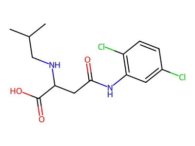 4-((2,5-Dichlorophenyl)amino)-2-(isobutylamino)-4-oxobutanoic acid structure