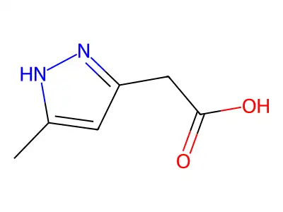 2-(5-methyl-1H-pyrazol-3-yl)acetic acid structure