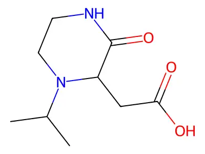 (1-Isopropyl-3-oxo-2-piperazinyl)acetic acid structure