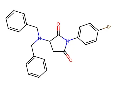 1-(4-Bromophenyl)-3-(dibenzylamino)pyrrolidine-2,5-dione structure