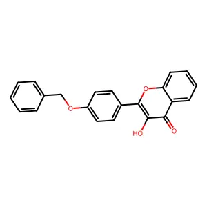 4H-1-Benzopyran-4-one, 3-hydroxy-2-[4-(phenylmethoxy)phenyl]- structure