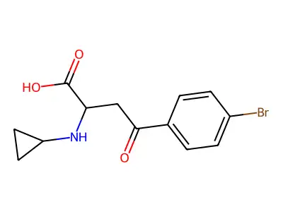 4-(4-Bromophenyl)-2-(cyclopropylamino)-4-oxobutanoic acid structure