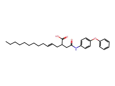 2-[2-Oxo-2-(4-phenoxyanilino)ethyl]tetradec-4-enoic acid structure