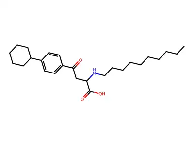 4-(4-Cyclohexylphenyl)-2-(decylamino)-4-oxobutanoic acid structure