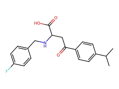 2-[(4-Fluorobenzyl)amino]-4-(4-isopropylphenyl)-4-oxobutanoic acid structure