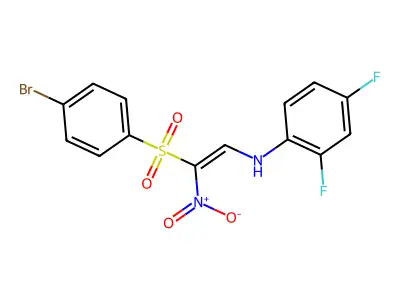 C14H9BrF2N2O4S structure