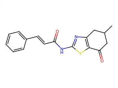 N-(5-Methyl-7-oxo(4,5,6-trihydrobenzothiazol-2-YL))-3-phenylprop-2-enamide structure