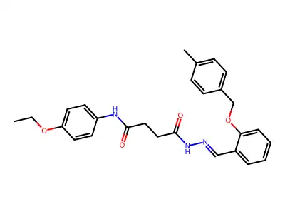 N-(4-ethoxyphenyl)-N'-[[2-[(4-methylphenyl)methoxy]phenyl]methylideneamino]butanediamide structure