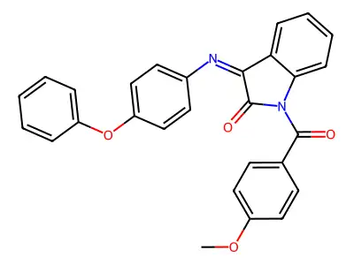 1-(4-Methoxybenzoyl)-3-(4-phenoxyphenyl)iminoindol-2-one structure