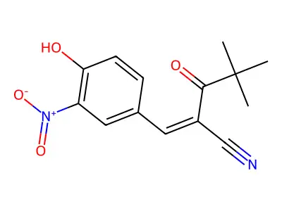 2-(2,2-Dimethylpropanoyl)-3-(4-hydroxy-3-nitrophenyl)prop-2-enenitrile structure