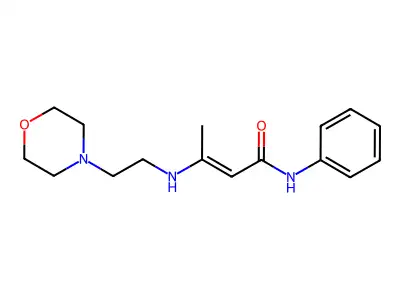 3-(2-morpholinoethylamino)-N-phenyl-but-2-enamide structure