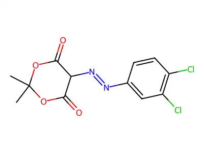 5-((3,4-Dichlorophenyl)diazenyl)-2,2-dimethyl-1,3-dioxane-4,6-dione structure