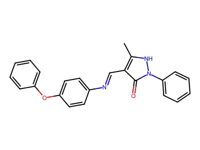 3-Methyl-1-phenyl-4-(((4-phenoxyphenyl)amino)methylene)-2-pyrazolin-5-one structure