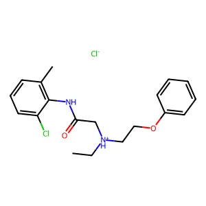 o-Acetotoluidide, 6'-chloro-2-(ethyl(2-phenoxyethyl)amino)-, hydrochloride structure