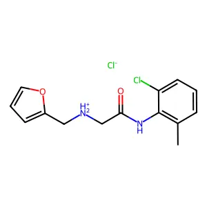 o-Acetotoluidide, 6'-chloro-2-(2-furylmethyl)amino-, hydrochloride structure