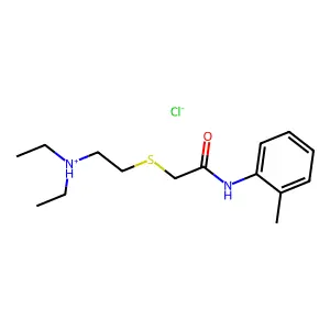 o-Acetotoluidide, 2-(2-(diethylamino)ethyl)thio-, hydrochloride structure