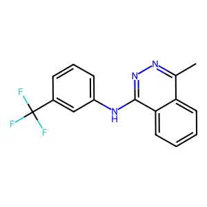 4-methyl-N-[3-(trifluoromethyl)phenyl]phthalazin-1-amine structure