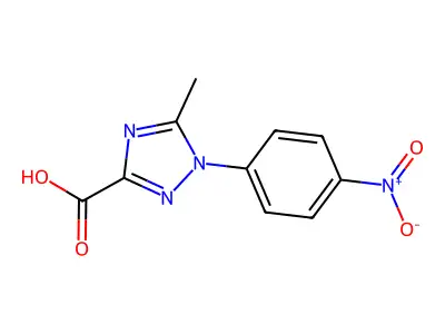 5-methyl-1-(4-nitrophenyl)-1H-1,2,4-triazole-3-carboxylic acid structure