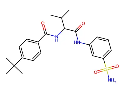 4-tert-butyl-N-[3-methyl-1-oxo-1-(3-sulfamoylanilino)butan-2-yl]benzamide structure