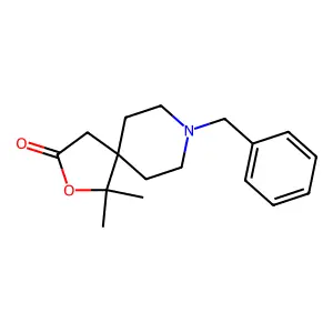 2-Oxa-8-azaspiro(4.5)decan-3-one, 8-benzyl-1,1-dimethyl- structure