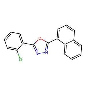 1,3,4-Oxadiazole, 5-(o-chlorophenyl)-2-(1-naphthyl)- structure