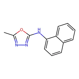 1,3,4-Oxadiazole, 5-methyl-2-(1-naphthylamino)- structure