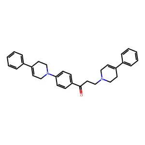Propiophenone, 3,4'-bis(4-phenyl-1,2,5,6-tetrahydro-1-pyridyl)- structure