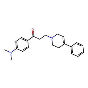 Propiophenone, 4'-(dimethylamino)-3-(4-phenyl-1,2,3,6-tetrahydro-1-pyridyl)- structure