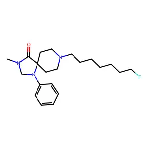 1,3,8-Triazaspiro(4.5)decan-4-one, 8-(7-fluoroheptyl)-3-methyl-1-phenyl- structure