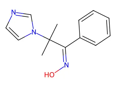 2-Imidazol-1-yl-2-methyl-1-phenyl-propan-1-one oxime structure