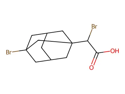 Alpha,3-dibromo-1-adamantaneacetic acid structure